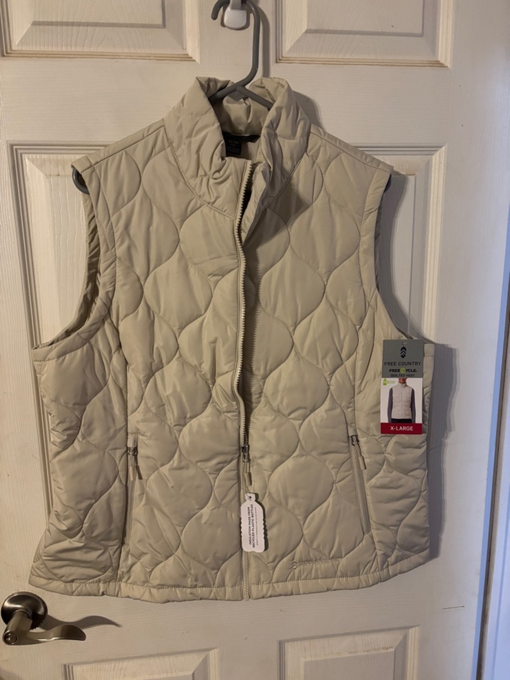 Free Country Cream Quilted Puffer Vest - Women's